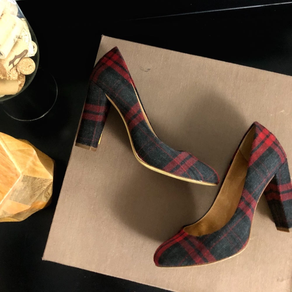 FACTORY J.Crew  plaid pumps